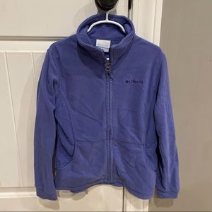 Purple Columbia girls full zip fleece jacket
